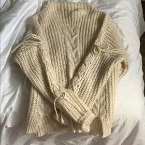 Cream braided sweater